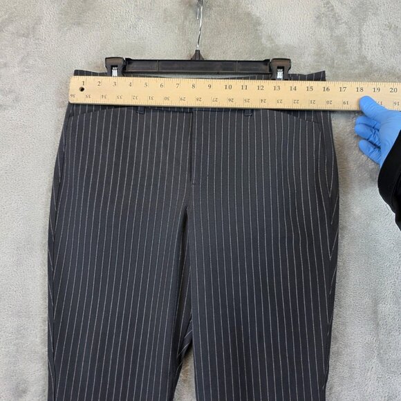Old Navy Pants Womens Size 10 Gray Pinstripe High Rise Pixie Skinny Ankle Dress - Picture 2 of 12